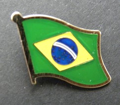 Brazil Brazilian Single Flag Lapel Pin Badge 7/8 Inch - £4.44 GBP