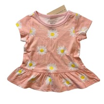 Baby Girl Pink Floral Peplum Top 12 Month New - £6.20 GBP