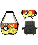 Pokemon Pikachu Pokeball Messenger Bag Laptop bag School Bag 17&quot;  - £18.86 GBP