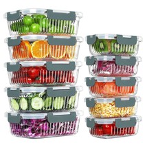 10 Packs Glass Meal Prep Containers With Lids, Glass Food Storage Containers Set - £43.95 GBP