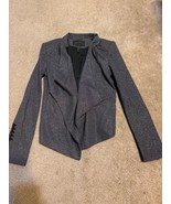 BCBG Maxazria Women&#39;s Black Sparkle Moto Blazer Jacket Size XS asymmetrical - £32.81 GBP