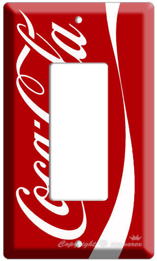 RED COKE COCA COLA GFI DECORA LIGHT SWITCH COVER WALL PLATES KITCHEN ROOM DECOR