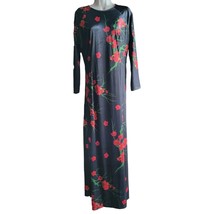 NWOT Women&#39;s Black Floral Velvet Ao Dai Size 8/L - £25.57 GBP