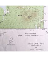 Map Telos Lake Maine 1957 Topographic Geological Survey 1:62500 22 x 18&quot;... - $411.07 MXN