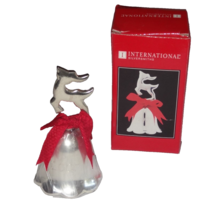 Annual 2007 Reindeer Finial Bell International Silver Plate Dated Keepsa... - $176.89 MXN