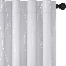 Deconovo White Curtains 84 Inches Long For Bedroom, Living Room Curtains... - £35.37 GBP