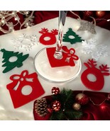 Festive Wine Glass Charms Set - Christmas Drink Decorations for Gatherings - $6.65 CAD