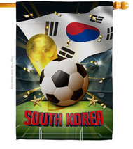 World Cup South Korea House Flag Soccer 28 X40 Double-Sided Banner - £29.73 GBP