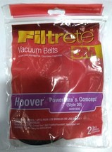 NEW 2-Pack 3M Filtrete 64230 Vacuum Belts for Hoover PowerMax &amp; Concept Style 30 - £5.10 GBP