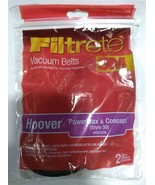 NEW 2-Pack 3M Filtrete 64230 Vacuum Belts for Hoover PowerMax &amp; Concept ... - £5.13 GBP