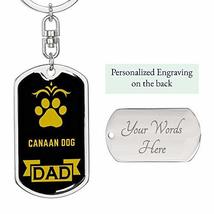 Dog Dad Gift Canaan Dog Swivel Keychain Stainless Steel or 18k Gold - £32.12 GBP