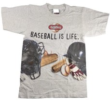 Vtg Big Ball Sports T-Shirt Baseball Is Life Mens Size Small Single Stitch 90s - £7.75 GBP
