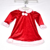Wonder Kids Baby Girl&#39;s Holliday Christmas Red Velvet Dress Size 2T - $223.90 MXN