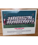 1986 Boston Red Sox Team Picture Boston Globe MLB Clemens Jim Rice Buckner - $13.12