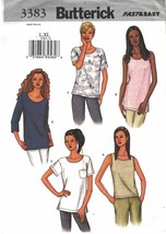 Misses' Loose-Fitting Pullover Tops 2002 Butterick Pattern 3383 Sizes L,Xl Uncut - $12.00