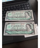 1967 Canadian Centennial 1 Dollar Bill Lot Of 2 - £8.73 GBP