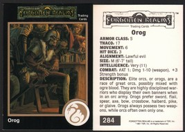 1991 TSR AD&amp;D Gold Border RPG Fantasy Art Card #284 ~ Forgotten Realms Monster - £5.43 GBP