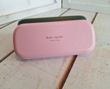 Kate Spade Green &amp; Pink Eye Glass Hard Clam Shell Case Cream Velvet Lining - $9.89