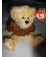 Ty beanie babies Attic Treasures Baron Bear Leather Jacket Mwmt Jointed ... - $8.41