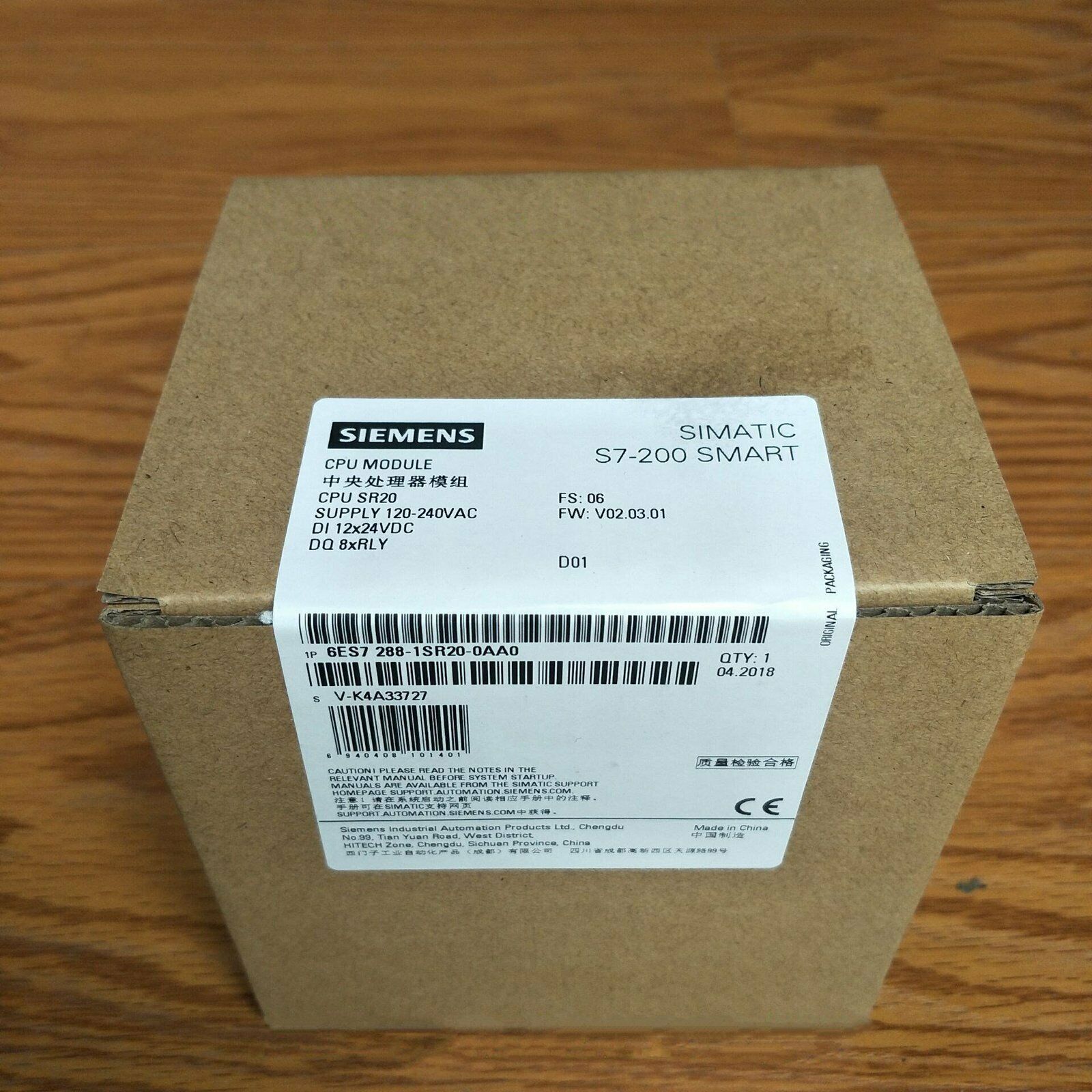 New Siemens 6ES7 288-1SR20-0AA0 SIMATIC S7-200 SMART CPU SR20 AC/DC/relay - $139.00