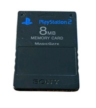 Sony Playstation 2 PS2 Official, Black 8mb Memory Card Genuine/ SCPH 10020 - $12.82