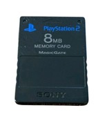Sony Playstation 2 PS2 Official, Black 8mb Memory Card Genuine/ SCPH 10020 - $12.82
