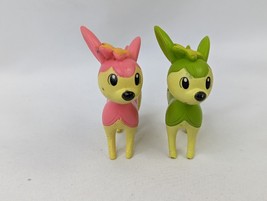 Pokemon Deerling Deer Figure Lot Pink Green 2 Inch - £19.26 GBP