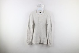 J Crew Mens Small Faded Blank Thermal Waffle Knit Long Sleeve Henley T-Shirt - £31.69 GBP