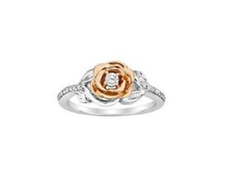 Enchanted  Diamond Belle’s Rose Fashion Ring in 14K Two Tone Gold Over - £66.04 GBP