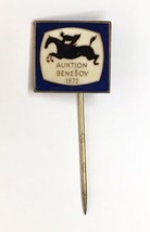 Vintage Foreign Enamel Stick Pin Horse  Auktion Benesov 1972Unknown Origin - £9.43 GBP