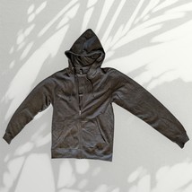 District Full Zip Jacket Womens S Gray Cotton Blend Hooded Drawstring Po... - $11.30
