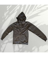 District Full Zip Jacket Womens S Gray Cotton Blend Hooded Drawstring Po... - $211.10 MXN