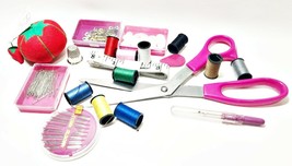 Allary #1298 Home & Travel Sewing Necessecities Kit in Storage Case, Pink - £7.76 GBP