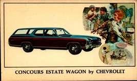 1970 Concours Estate Wagon Chevrolet Car Dealer Postcard Advertising Litho BK64 - £6.05 GBP