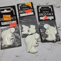 Figural Craft Flat Back Charms Lot Of 5 Deco Faces Cameos In 2 Sizes Vin... - $14.84