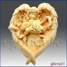 Silicone mold, 2D Soap/Plaster/Polymer clay Mold – Angel of the Seasons- Summer - £29.92 GBP