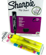 Flip Chart Markers Assorted Colors 8-Pack &amp; 2-Pack Yellow Highlighters - $9.85