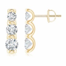 ANGARA 0.79 Ctw Natural Diamond Round Stud Earrings in 14K Gold (Grade-GVS2) - £1,803.15 GBP