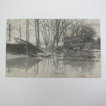 Postcard 1913 Dayton Ohio Flood Forest Avenue On Levee Photo Antique Lit... - £16.01 GBP