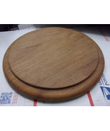 Genuine TEAK Thailand CHEESE/ Bread BOARD 1960 VINTAGE 10-1/2&quot; round 7/8... - $33.66