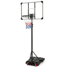 5.8-6.8 FT Basketball Hoop Height Adjustable Basketball System with Whee... - $159.49