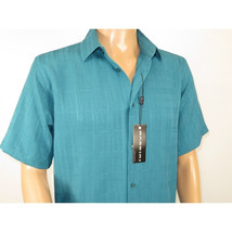 Men Short Sleeve Sport Shirt by BASSIRI Light Weight Soft Microfiber 60081 Teal image 4