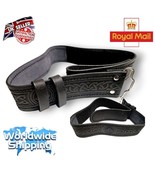 Black Leather Kilt Belt Embossed Celtic Scottish Thistle Belts Lion Rampant. - $23.00