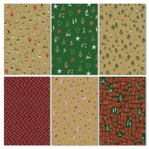 Christmas Wrapping Paper 6 Rolls Bundle of Wrap Size 30” x 120” per Roll Gift - £2.39 GBP