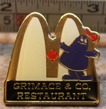 McDonalds Grimace + Co Restaurant Employee Collectible Pinback Pin Button - £13.48 GBP