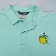 Outer Banks MASTERS Golf Polo Green Mens Size L Big Logo Pique Knit Cotton - £14.90 GBP