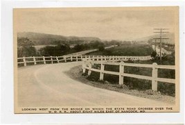 Bridge on State Road Crossing W M RR Albertype Postcard East Hancock Mar... - $17.82