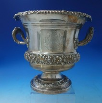 Silverplate and Copper Champagne Cooler w/Liner Raised Borders Scrollwork #5628 - £559.05 GBP