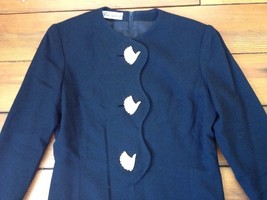 Vtg Ilie Wacs Black Formal Dress Amazing Brass Rhinestone Bird Buttons U... - £39.49 GBP