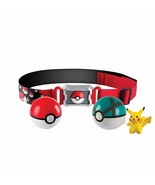 Pokémon Clip and Carry Poké Ball Adjustable Belt with 2 inch Pikachu Fig... - £19.05 GBP